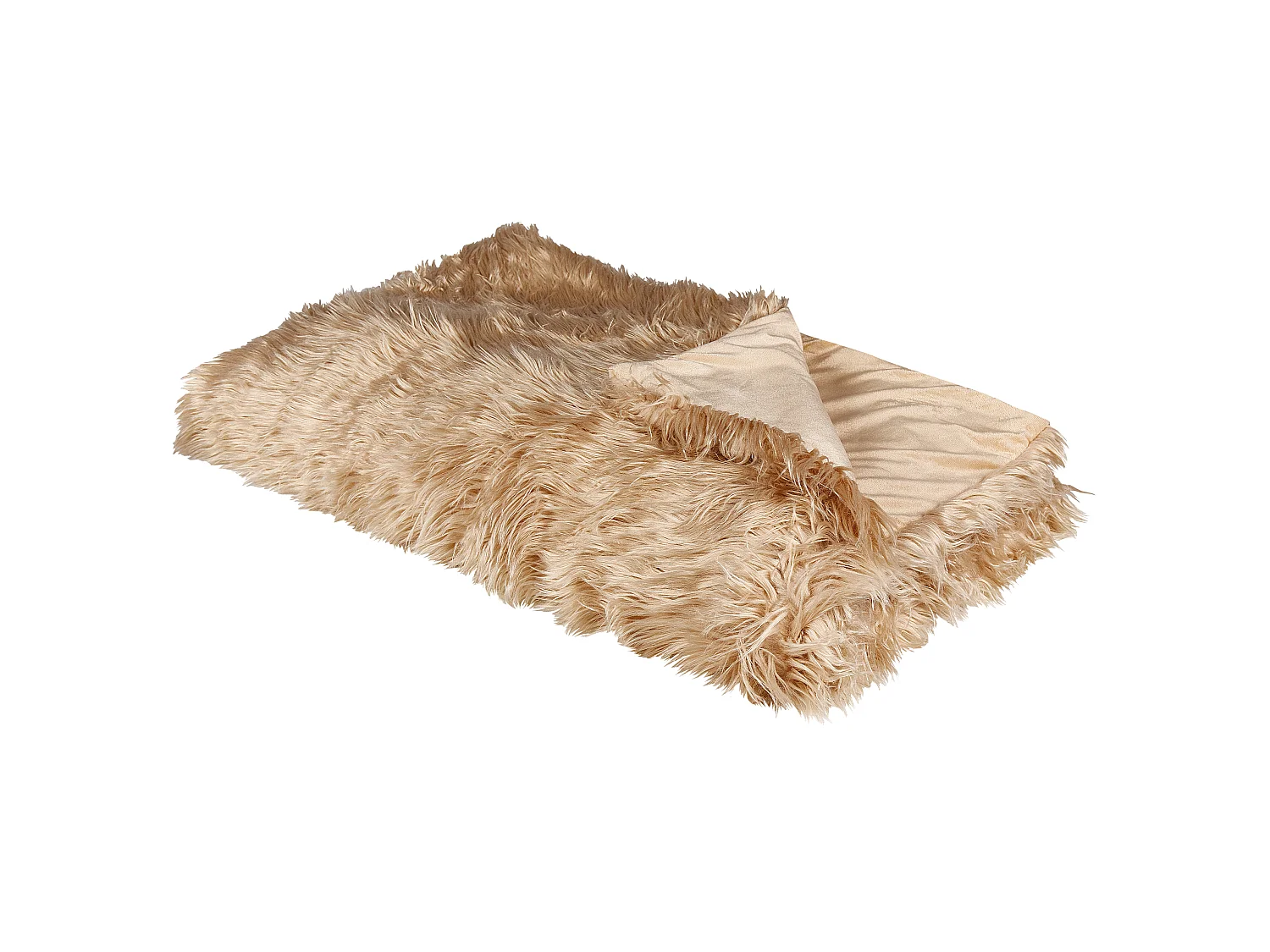 Tagesdecke DELICE Stoff 150 x 200 cm Hellbraun