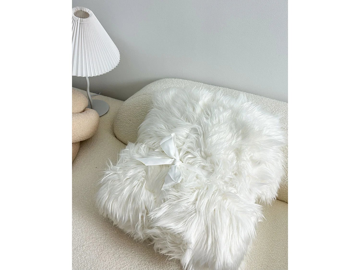Couvre-lits DELICE Tissu 150 x 200 cm Blanc