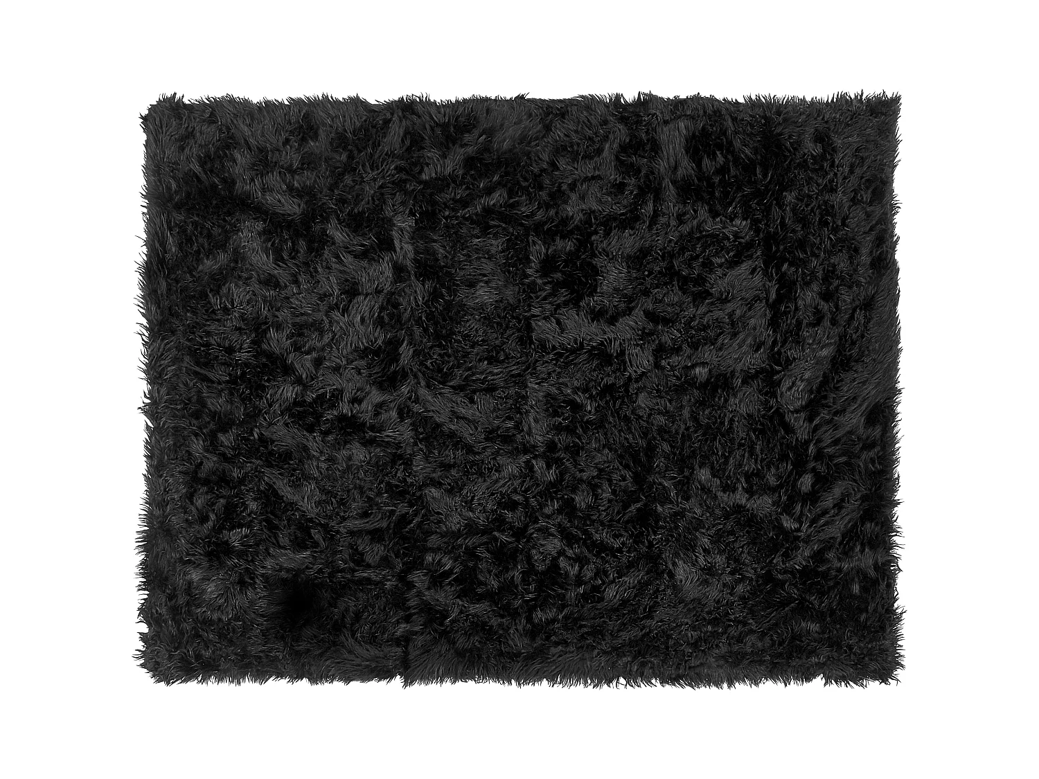 Decke Acryl schwarz 150 x 200 cm Felloptik Wohndecke Überwurf Modern Delice