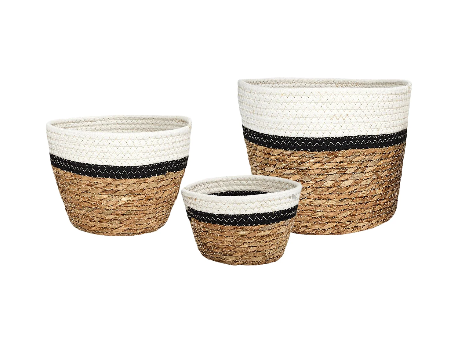 Lot de 3 paniers de rangement 24x21 cm BRAID