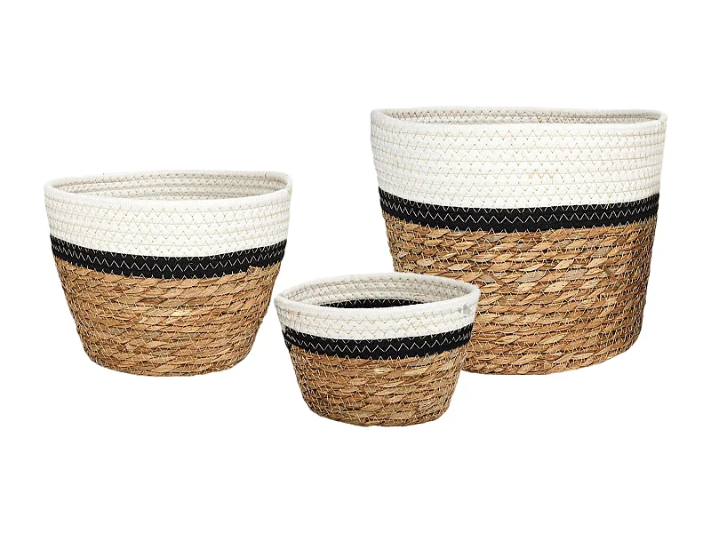 Lot de 3 paniers de rangement 24x21 cm BRAID