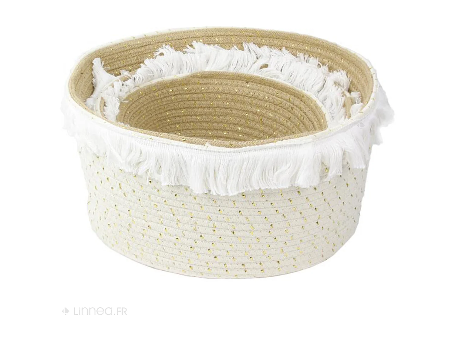 Lot de 3 paniers de rangement 37x34 5 cm VANILLA