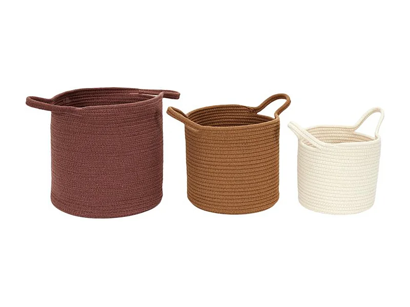 Lot de 3 paniers de rangement SAHARA