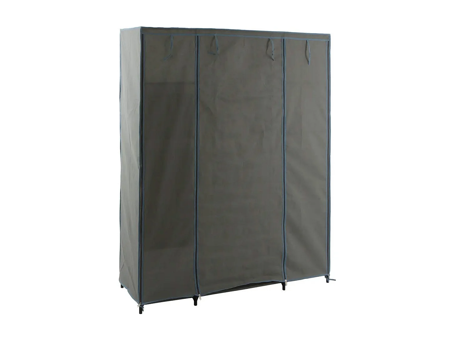 Armoire Penderie "11 Compartiments" 170cm Gris