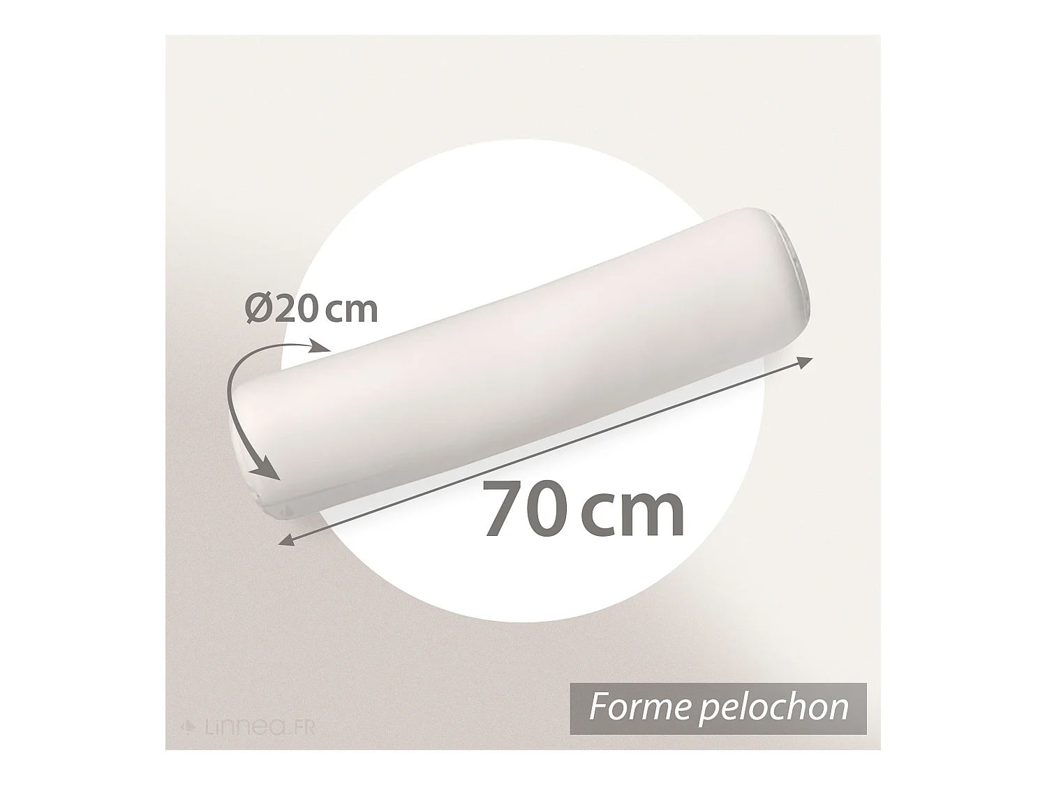 Traversin 70 cm GRIZZ'LIT FLOTEX Fibre creuse Polyester