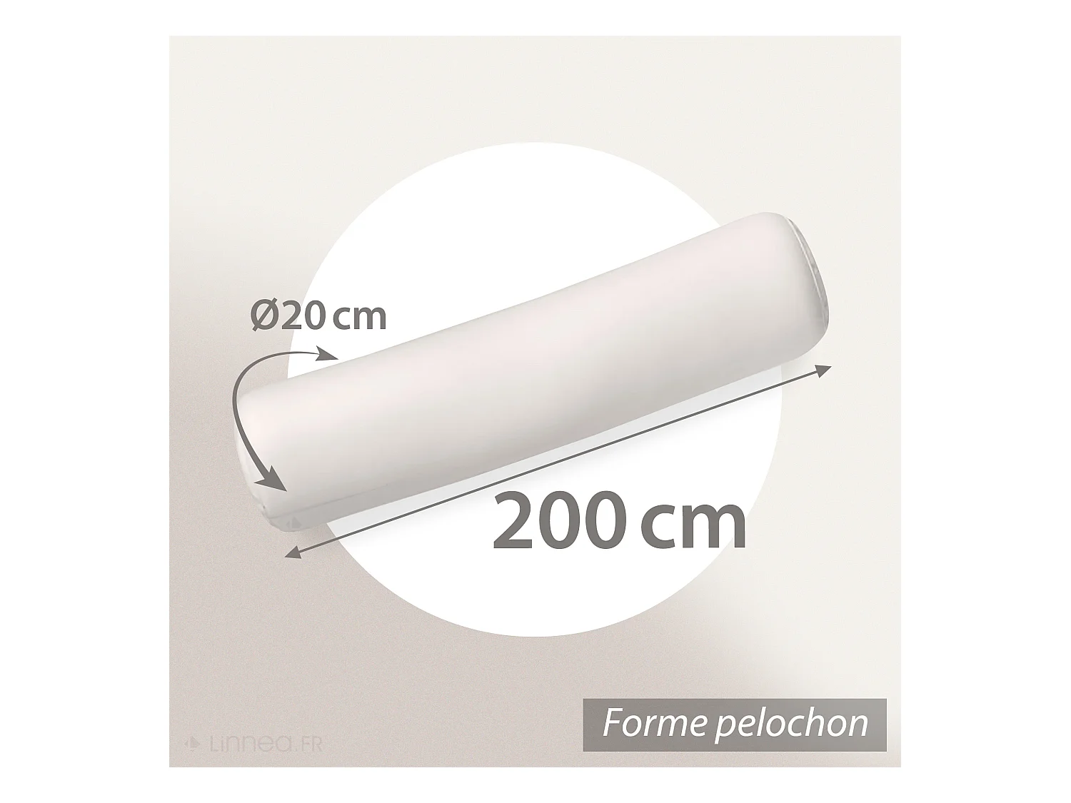 Traversin 200 cm GRIZZ'LIT FLOTEX Fibre creuse Polyester