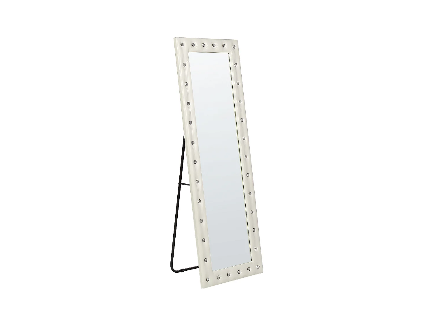 Miroir sur pied ANSOUIS 150 cm Cuir PU Blanc