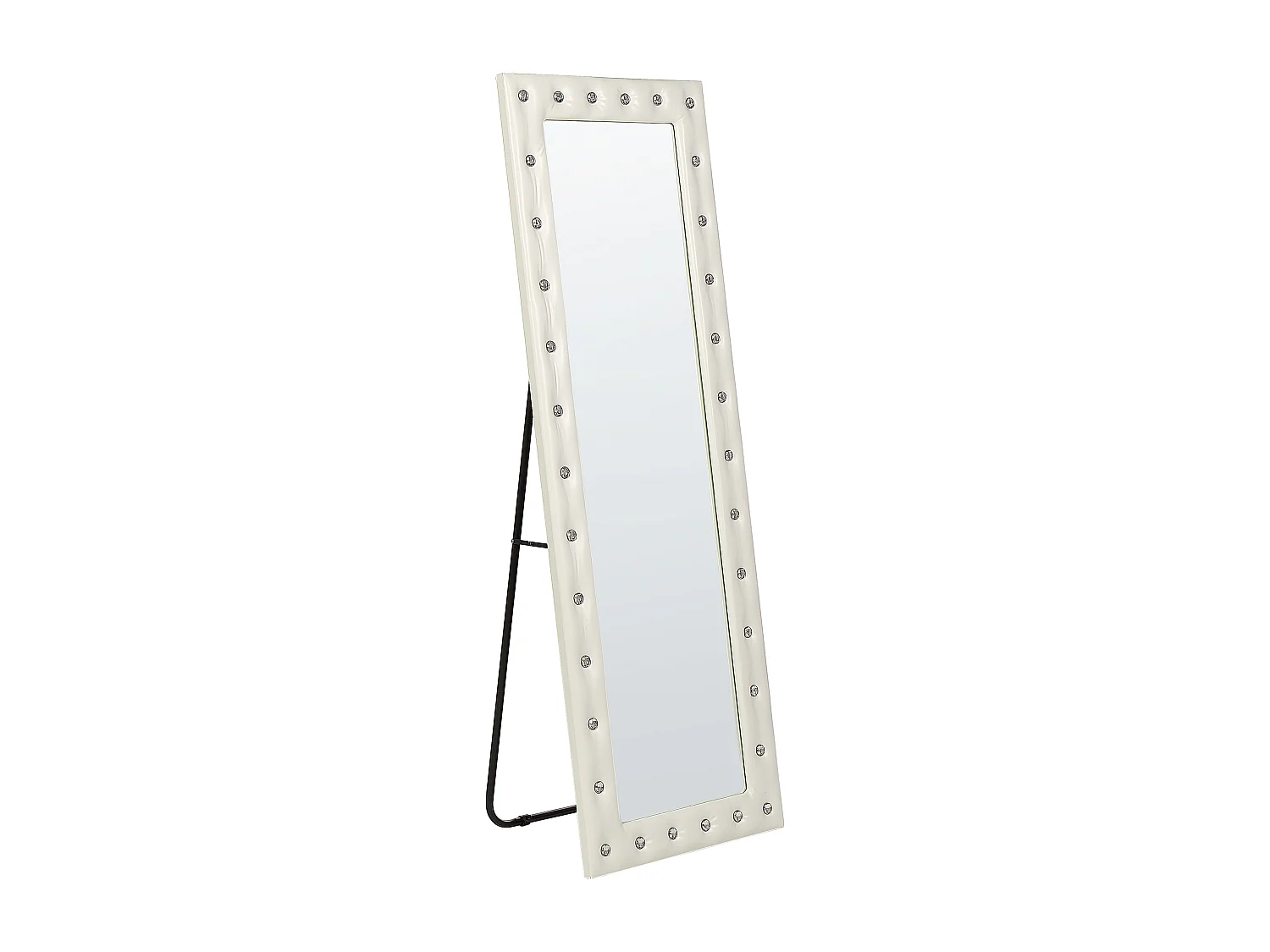 Miroir sur pied ANSOUIS 150 cm Cuir PU Blanc