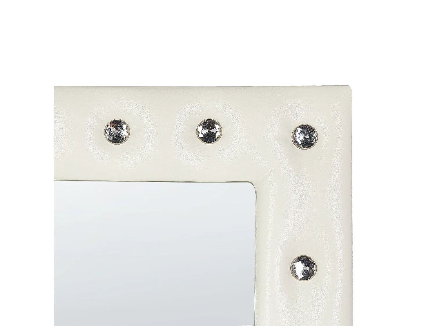 Miroir sur pied ANSOUIS 150 cm Cuir PU Blanc