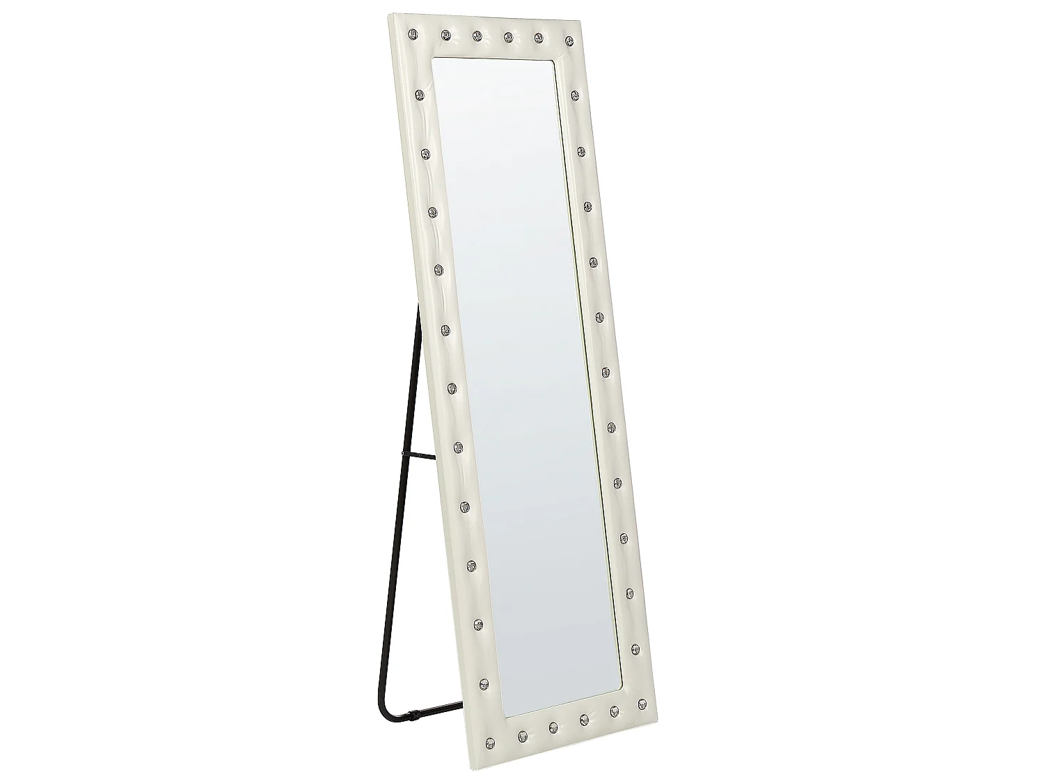 Miroir sur pied ANSOUIS 150 cm Cuir PU Blanc