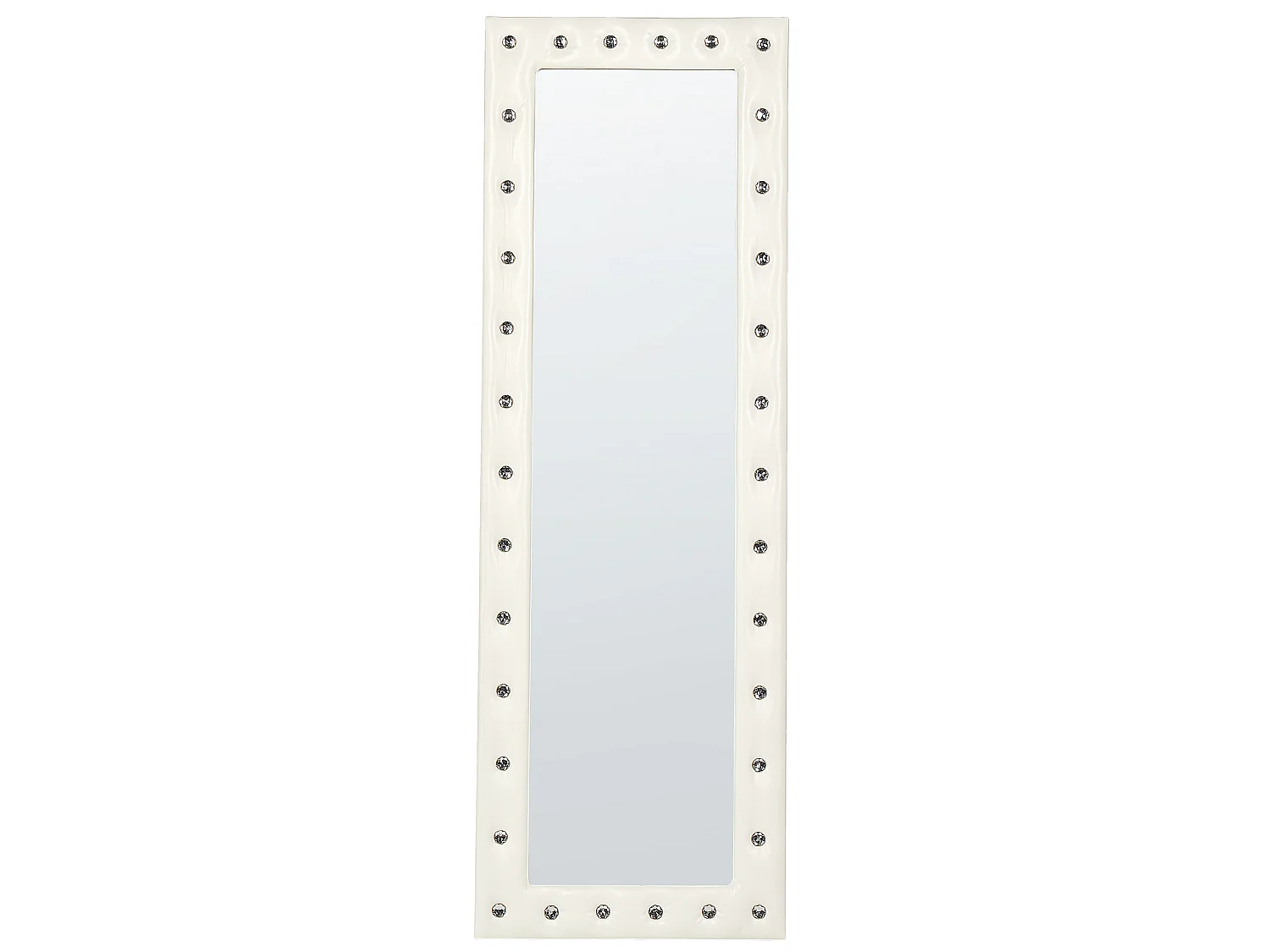 Miroir sur pied ANSOUIS 150 cm Cuir PU Blanc