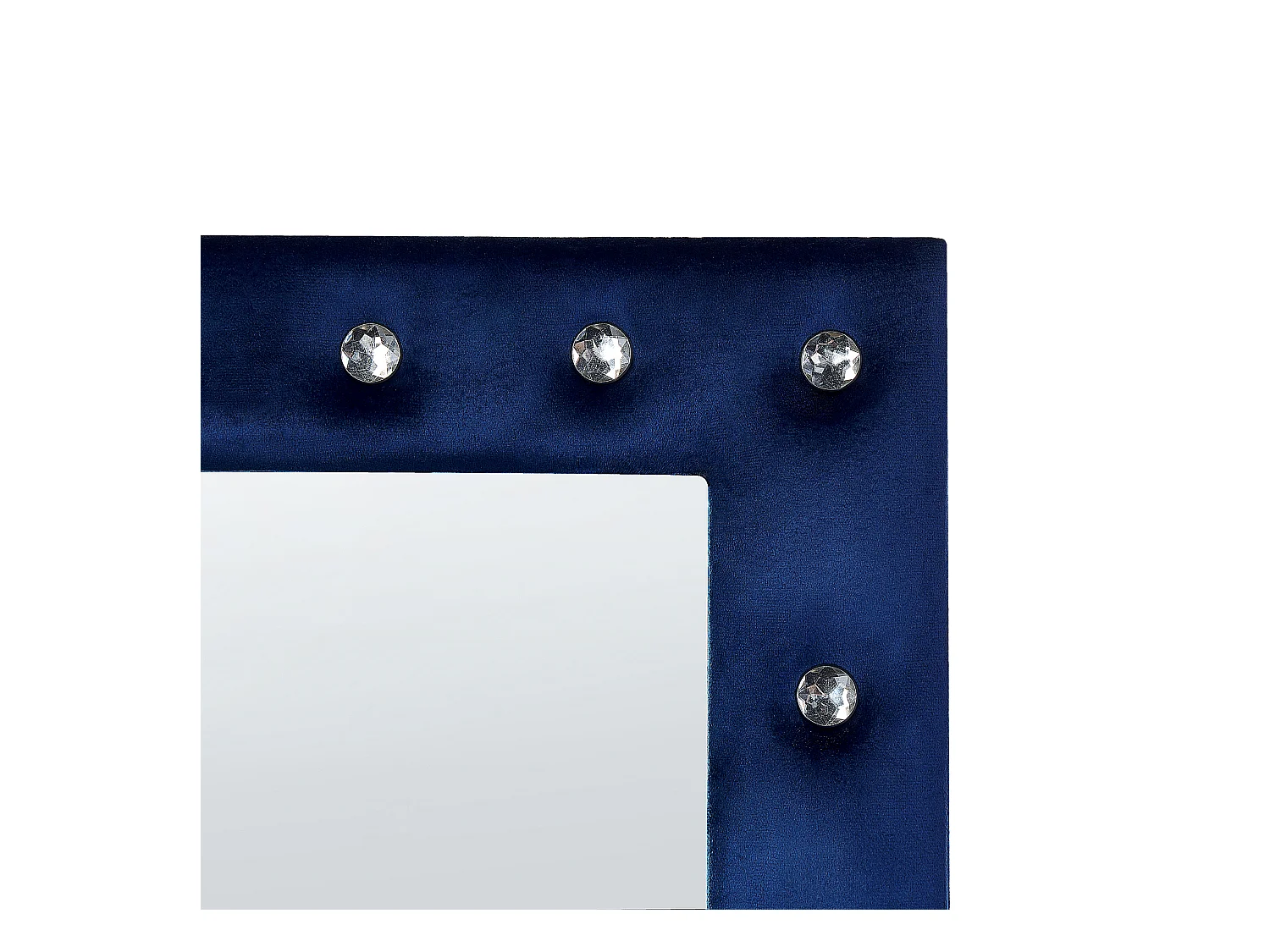 Standspiegel Samt blau 50 x 150 cm rechteckig Glamour Ganzkörperspiegel Ansouis