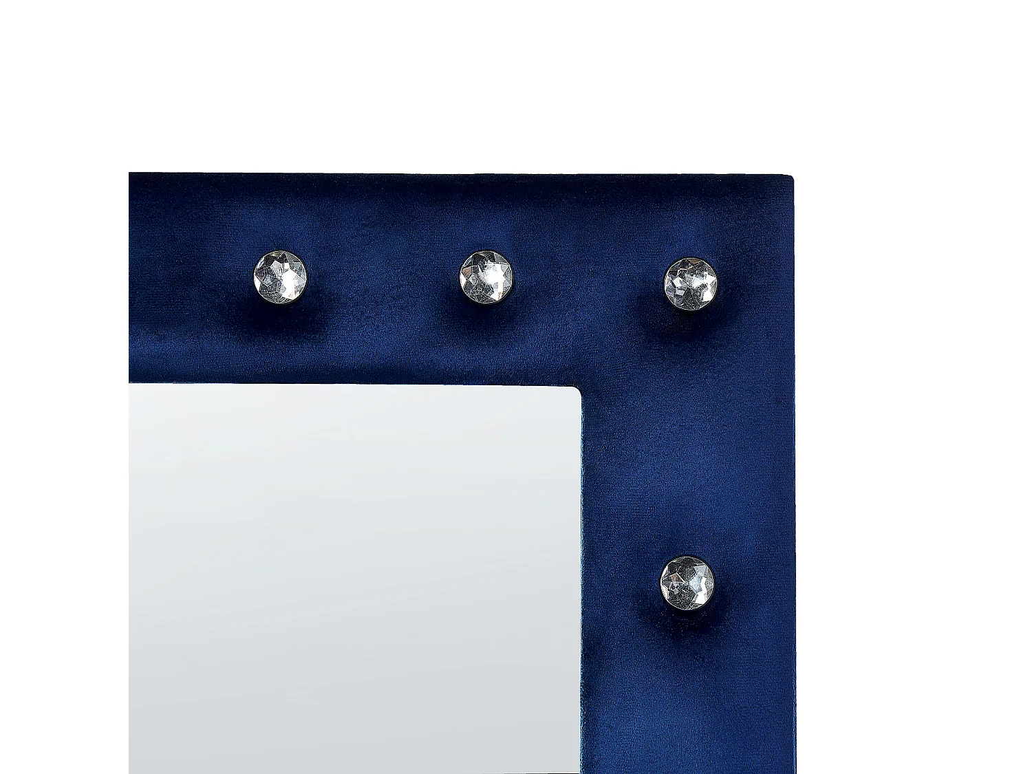 Staande spiegel ANSOUIS 150 cm Fluweel Marineblauw