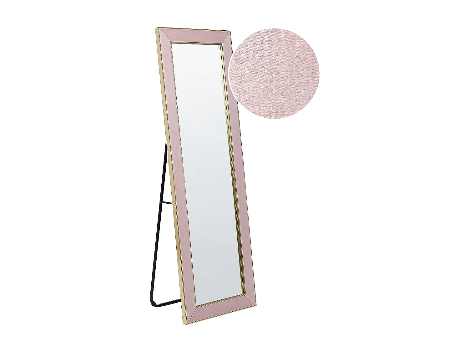 Staande spiegel LAUTREC 150 cm Fluweel Roze