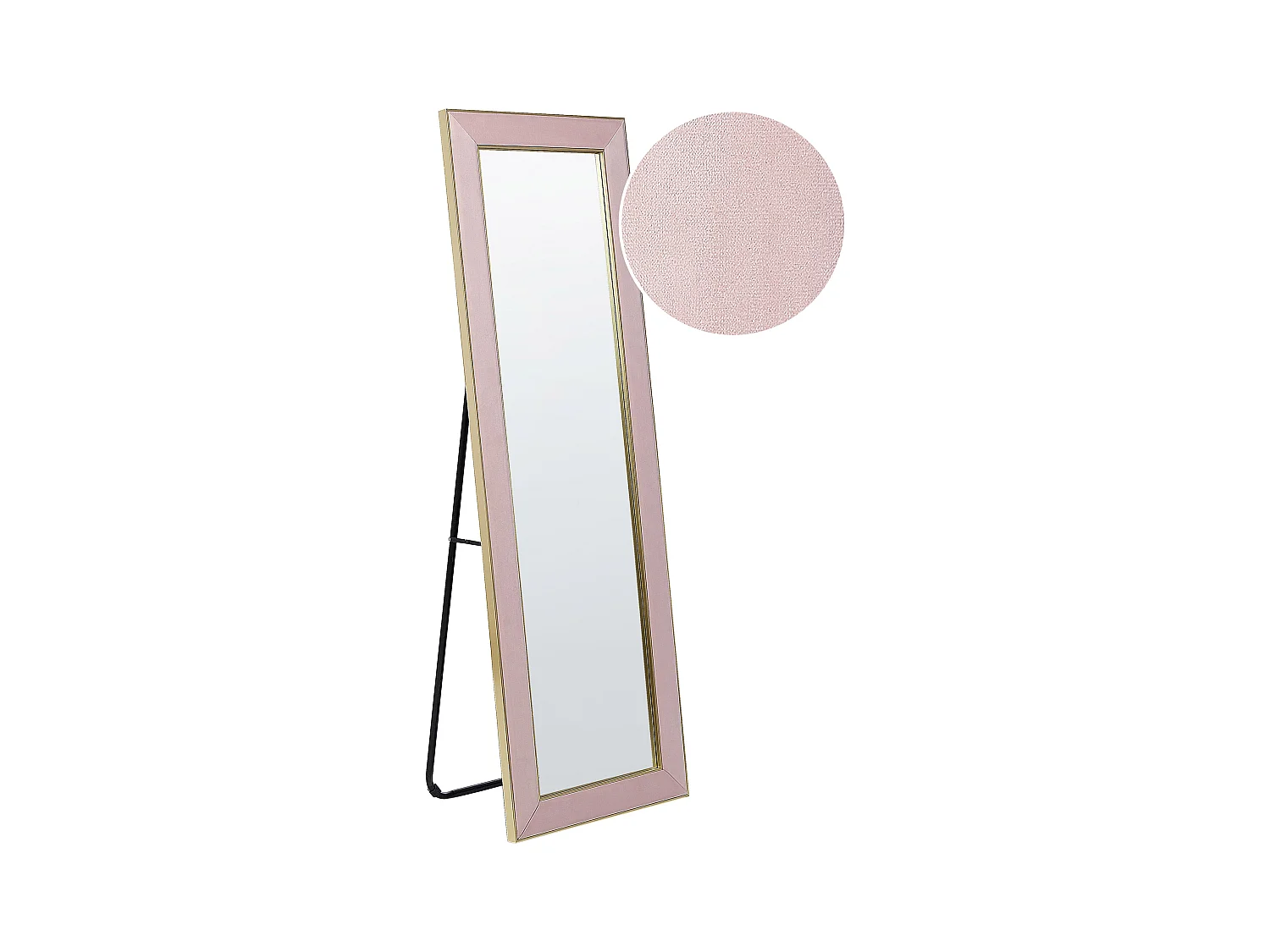 Miroir sur pied LAUTREC 150 cm Velours Rose