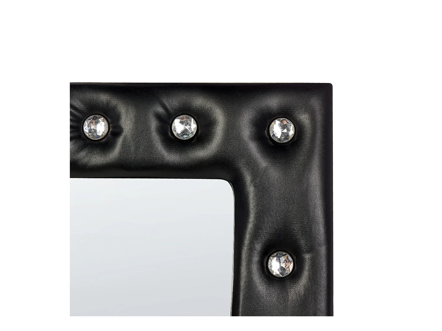 Stehspiegel aus Kunstleder schwarz 50 x 150 cm glamour Ansouis