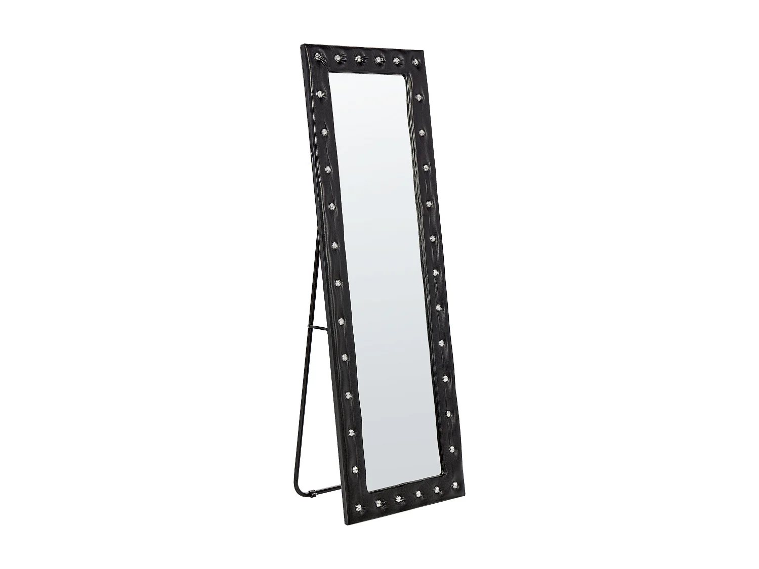 Lustro stojące ANSOUIS 150 cm Ekoskóra Czarny