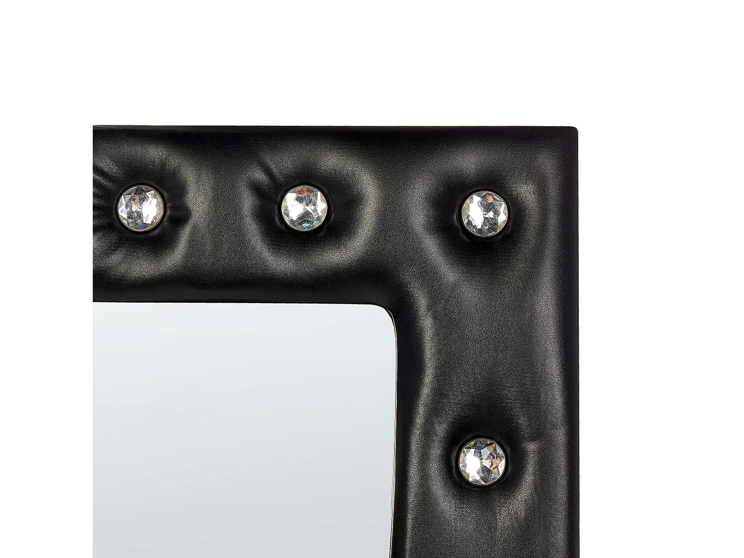 Lustro stojące ANSOUIS 150 cm Ekoskóra Czarny