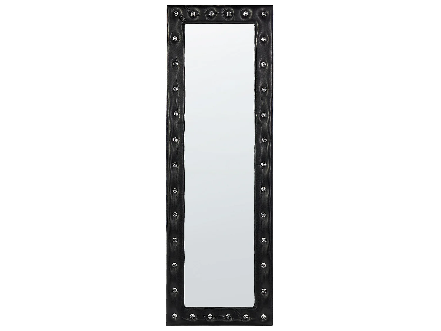Miroir sur pied ANSOUIS 150 cm Cuir PU Noir