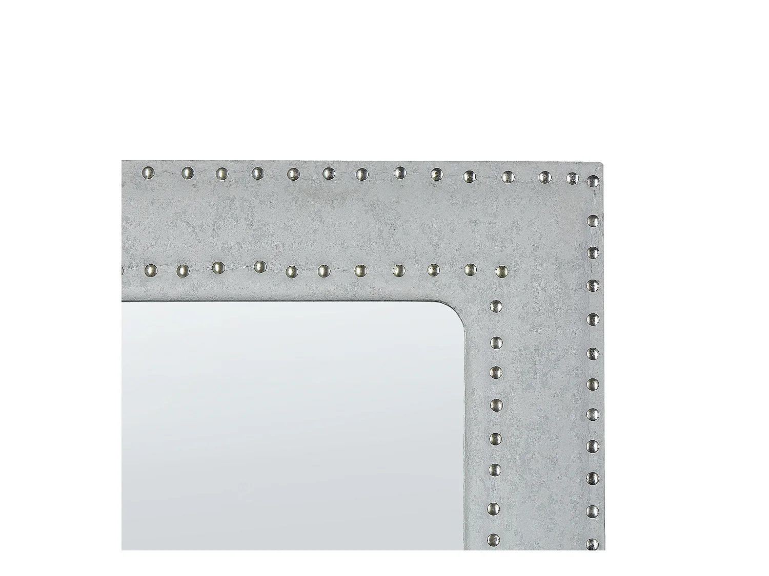 Specchio da terra LOCRONAN 150 cm Pelle sintetica Grigio chiaro