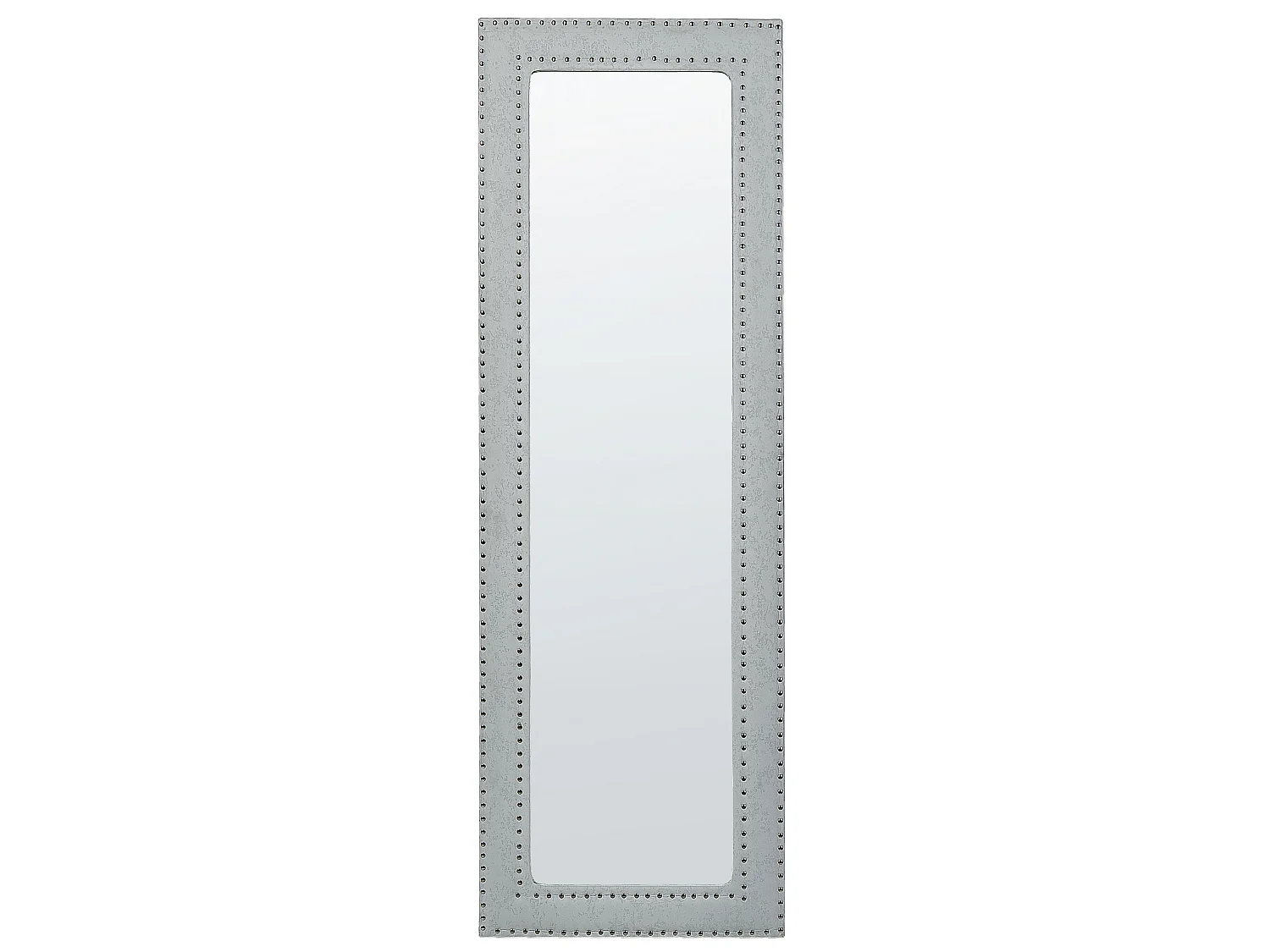 Standing Mirror LOCRONAN 150 cm Faux Leather Light Grey