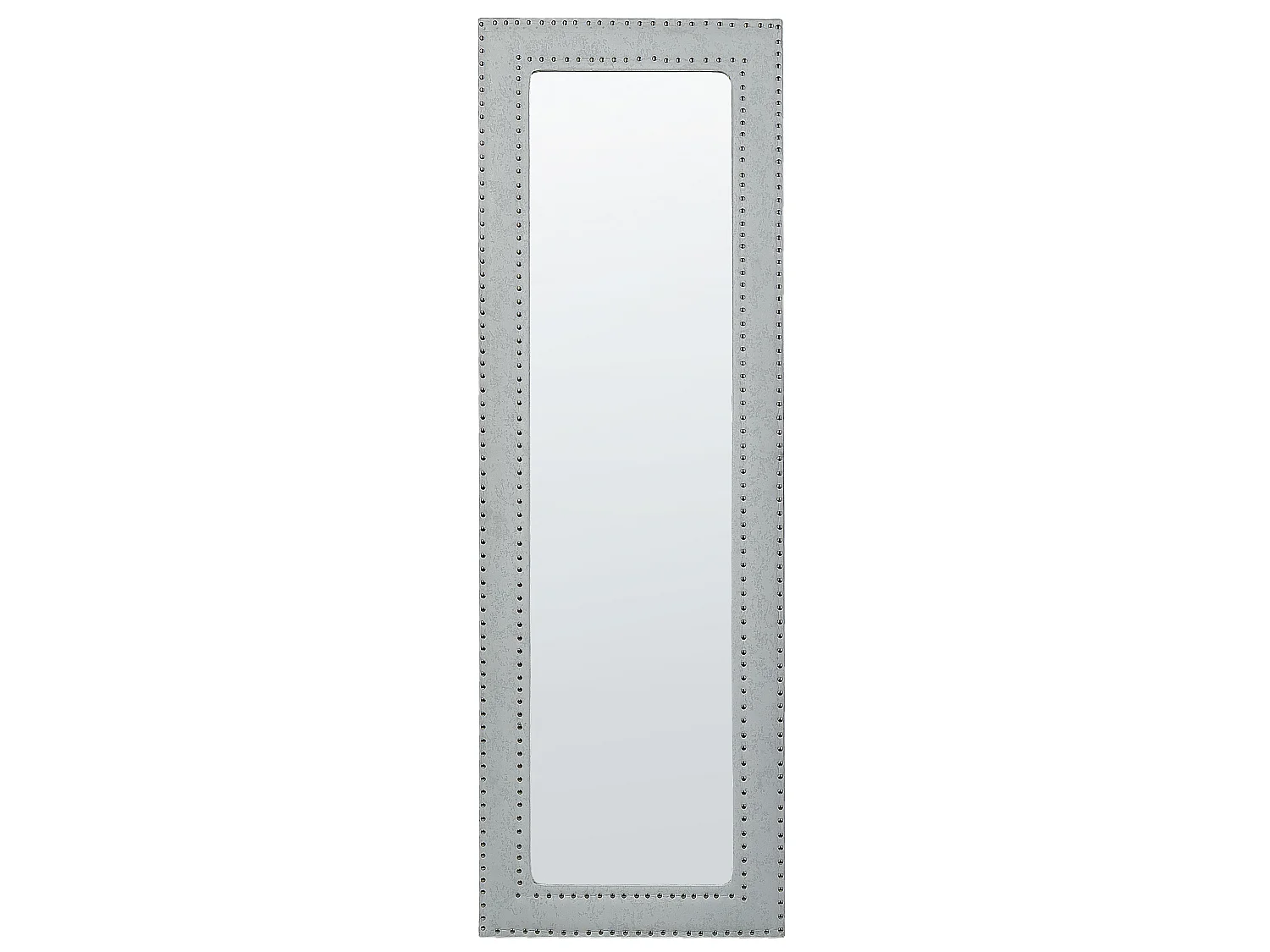 Miroir sur pied LOCRONAN 150 cm Cuir PU Gris clair