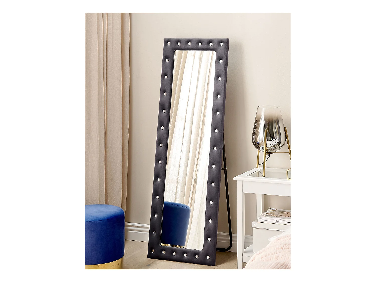 Miroir sur pied ANSOUIS 150 cm Velours Gris foncé