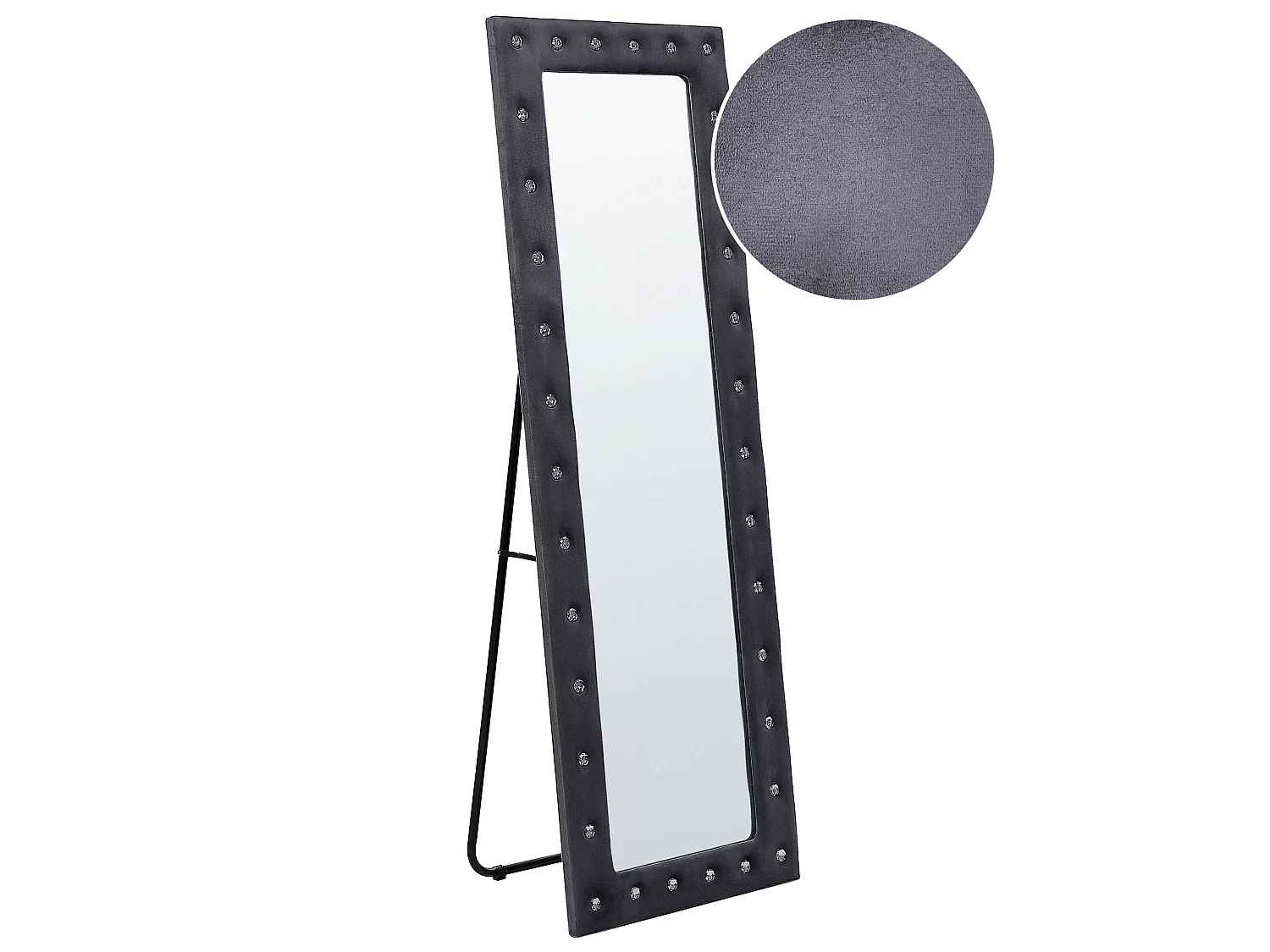 Miroir sur pied ANSOUIS 150 cm Velours Gris foncé