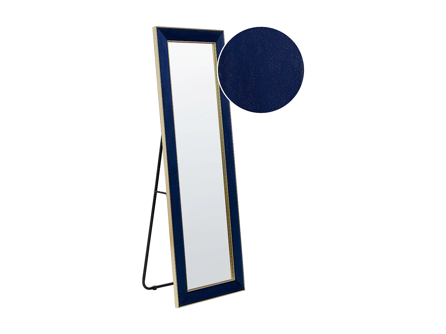 Miroir sur pied LAUTREC 150 cm Velours Bleu marine