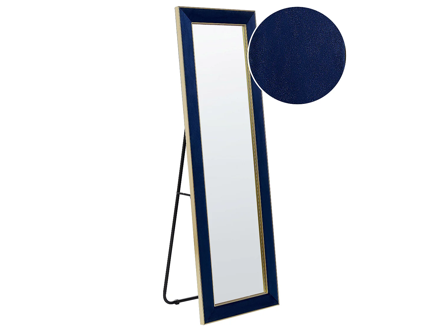Standing Mirror LAUTREC 150 cm Velvet Navy Blue