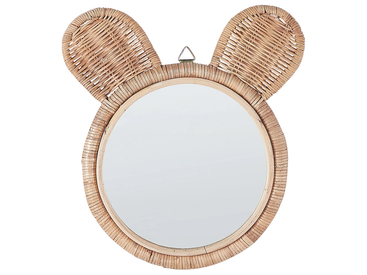 Wall Mirror ASHANTI 30 cm 33 cm Rattan Natural
