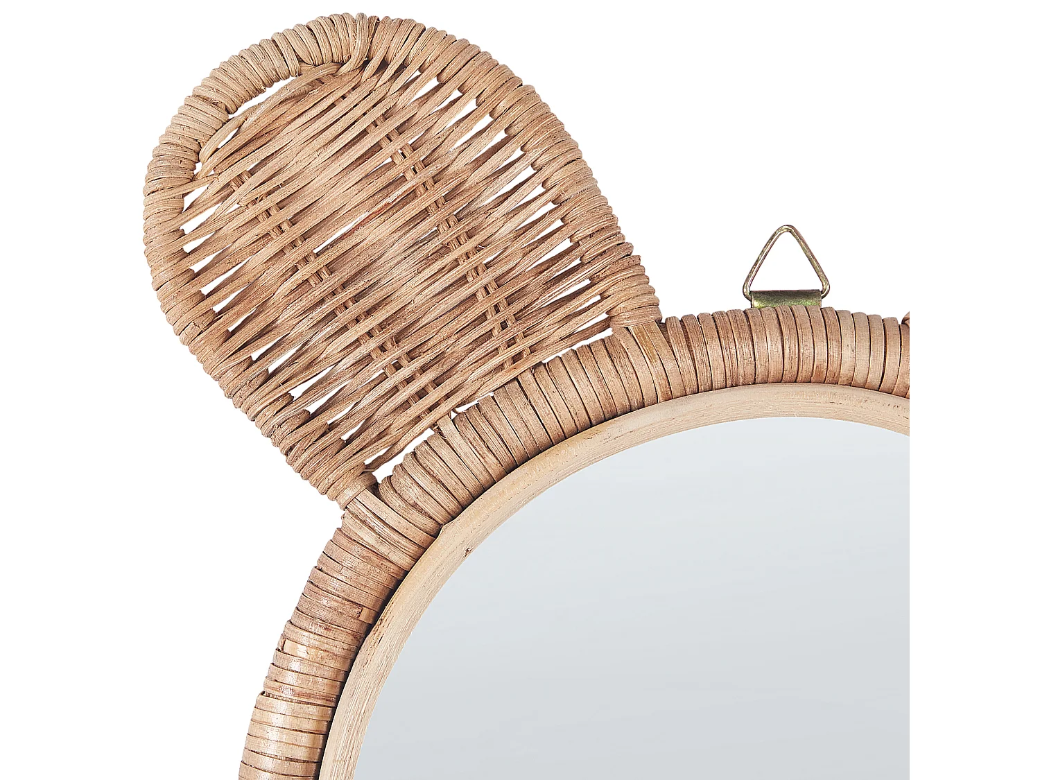 Wall Mirror ASHANTI 30 cm 33 cm Rattan Natural