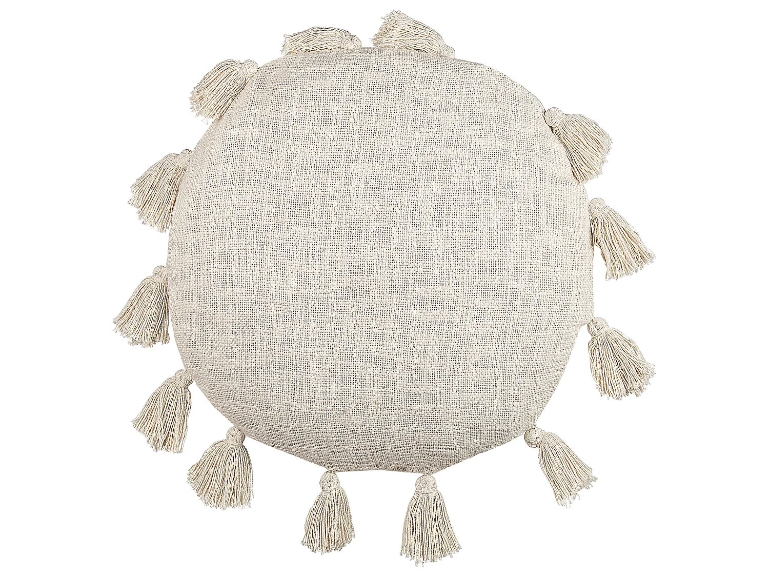 Lot de 2 coussins décoratifs MADIA Coton 45 x 45 cm Beige clair Unicolore