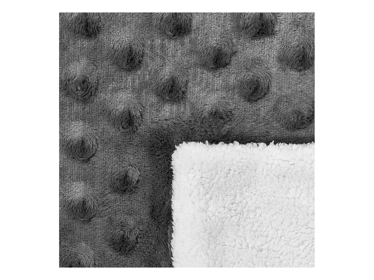 Decke Polyester grau / weiß 150 x 200 cm Wohndecke Überwurf Modern Kandilli