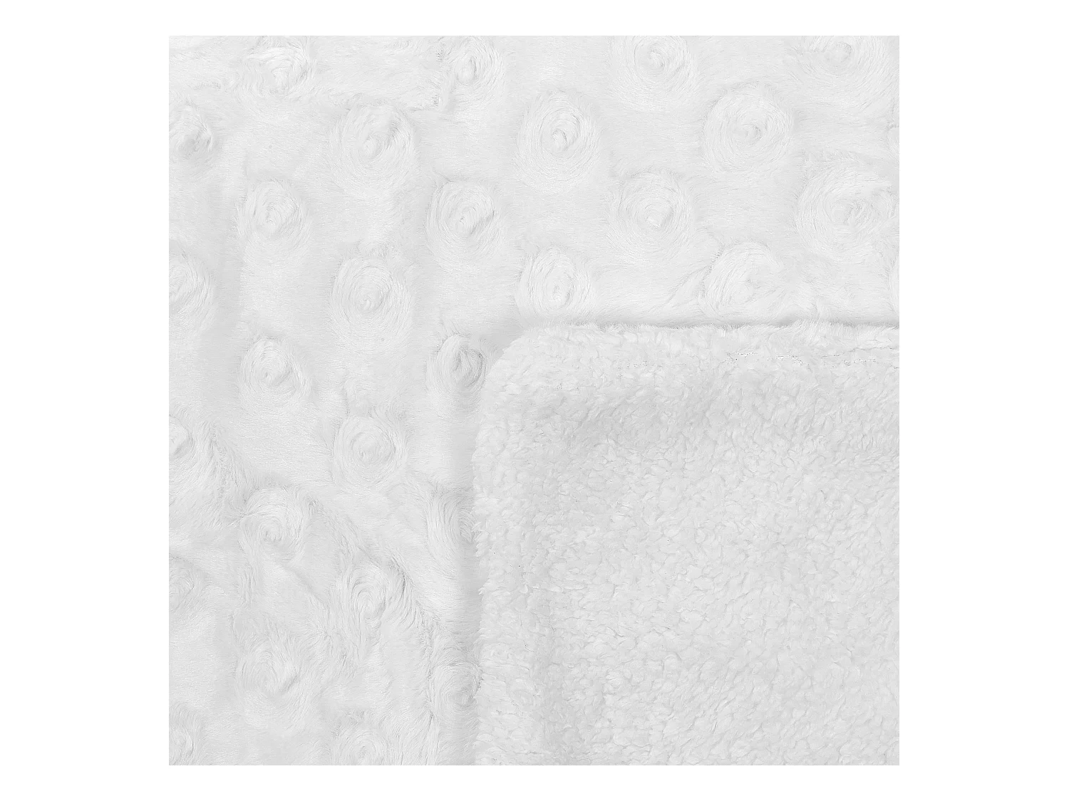 Decke Polyester weiß 150 x 200 cm Wohndecke Überwurf Modern Kandilli