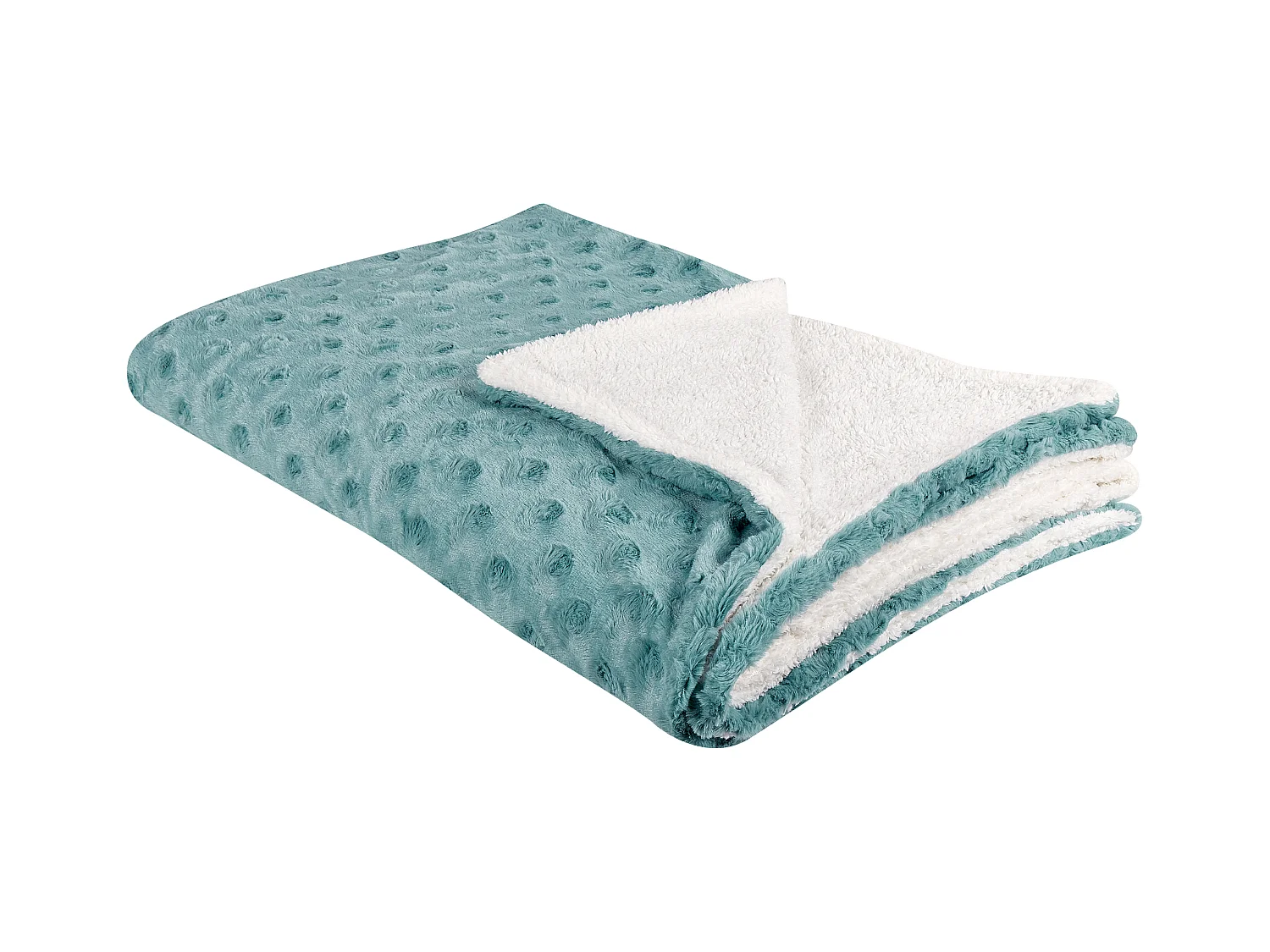 Decke Polyester grün / weiß 150 x 200 cm Wohndecke Überwurf Modern Kandilli