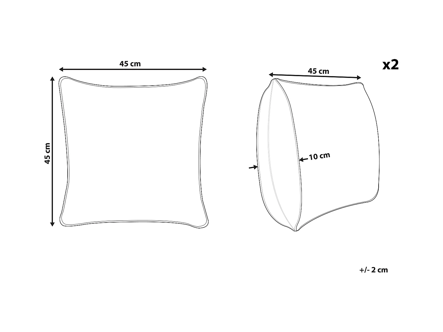 Conjunto de 2 almofadas decorativas RAPIS Veludo 45 x 45 cm Amarelo Padrão geométrico
