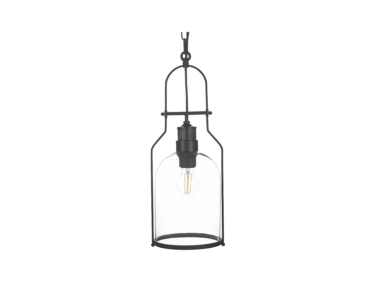 Lot de 2 lampes suspendues BASHILO Métal Noir