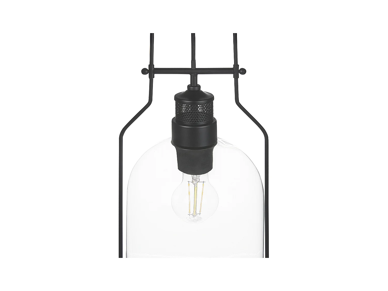 Lot de 2 lampes suspendues BASHILO Métal Noir