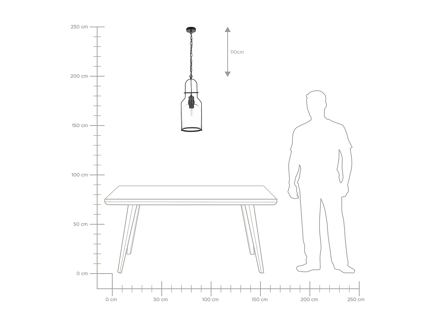 Set di 2 lampadari BASHILO Metallo Nero