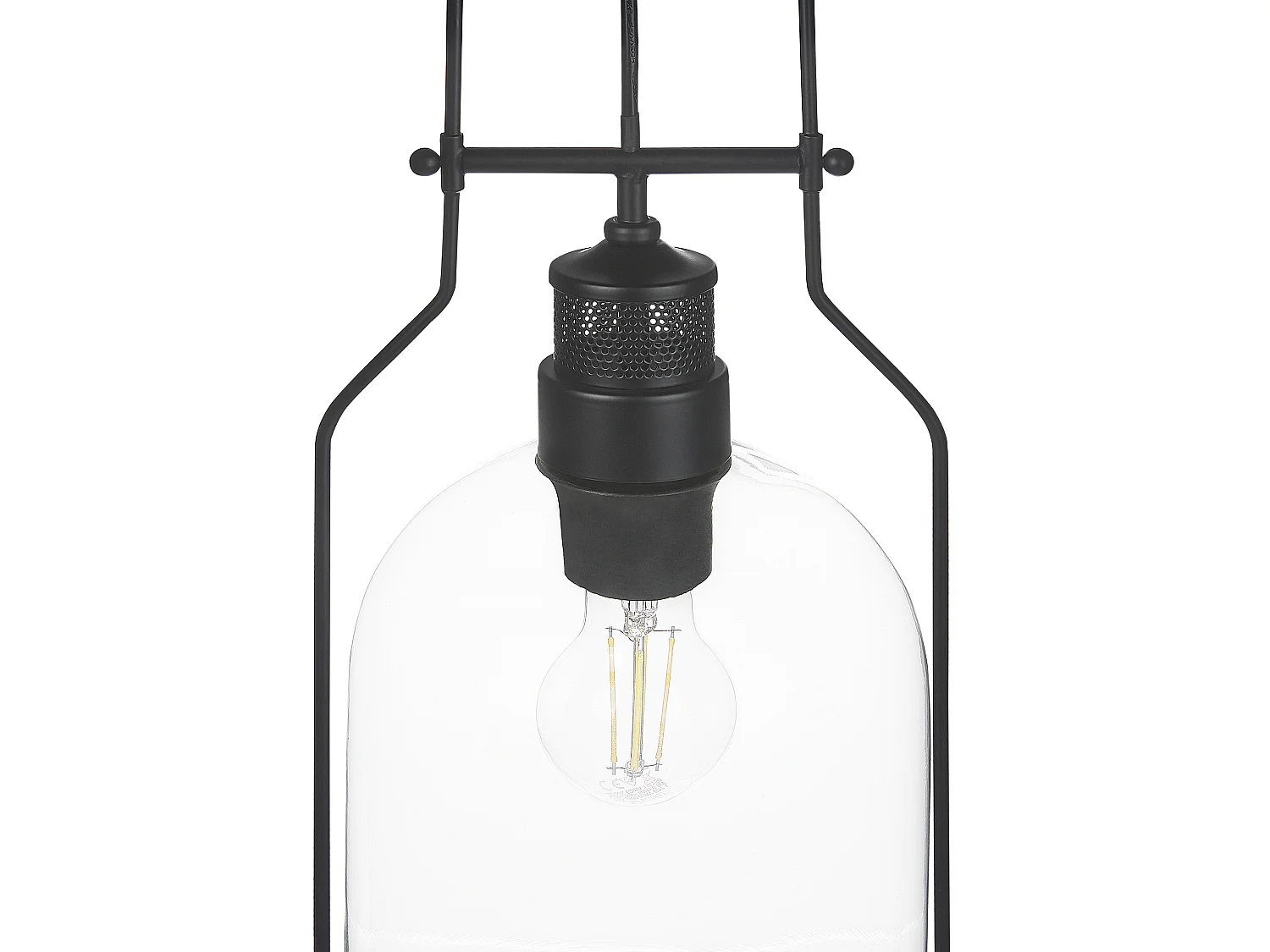 Lot de 2 lampes suspendues BASHILO Métal Noir