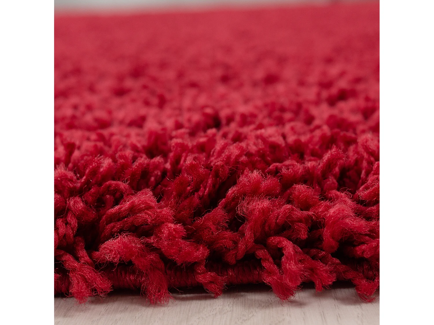 SHAGGY - Tapis Uni à poils longs - Rouge 200 x 290 cm