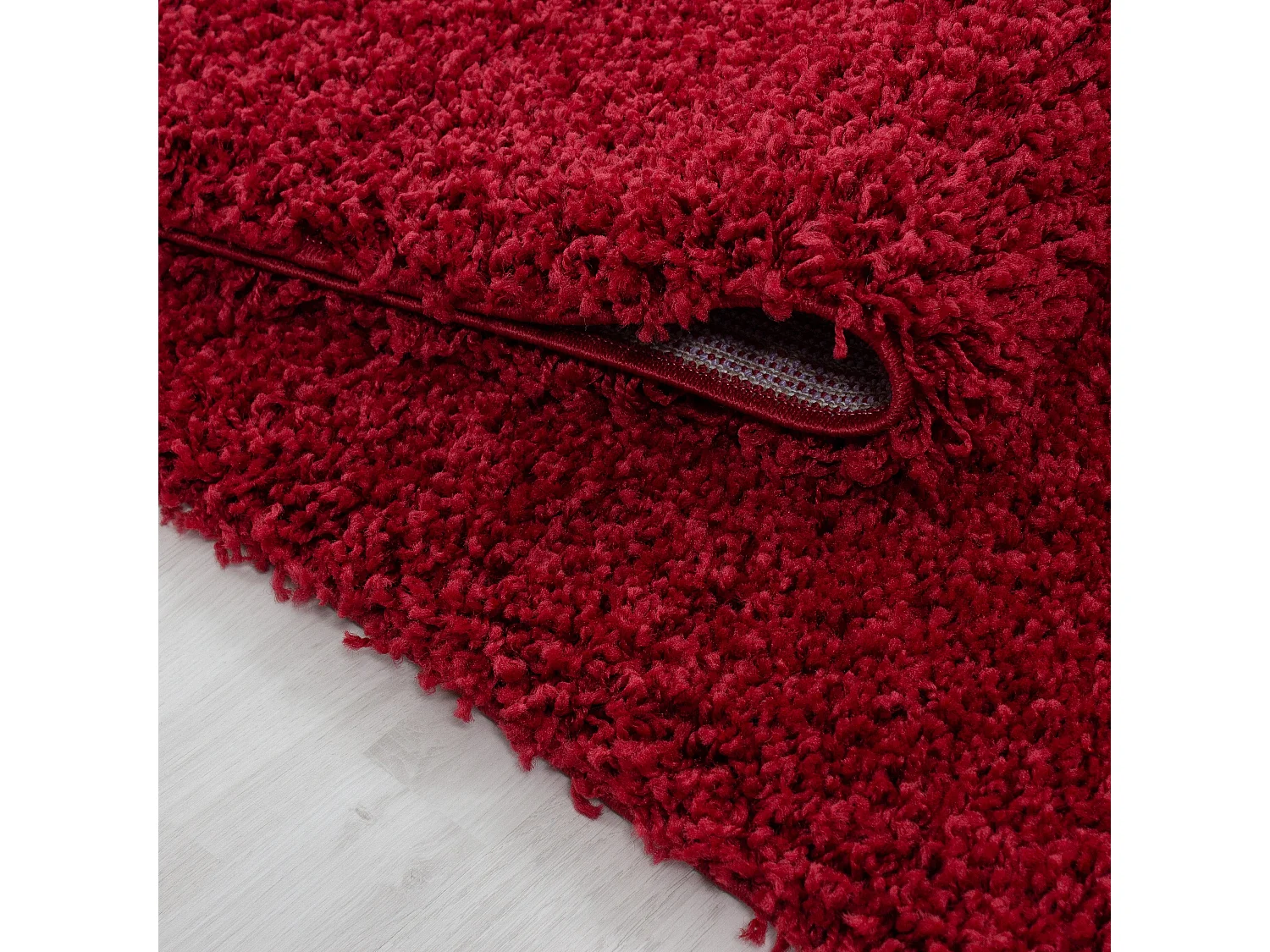 SHAGGY - Tapis Uni à poils longs - Rouge 200 x 290 cm