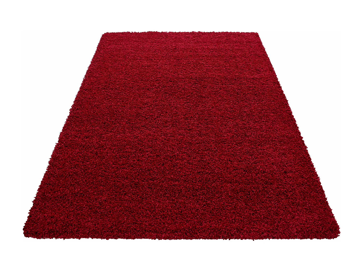 SHAGGY - Tapis Uni à poils longs - Rouge 200 x 290 cm