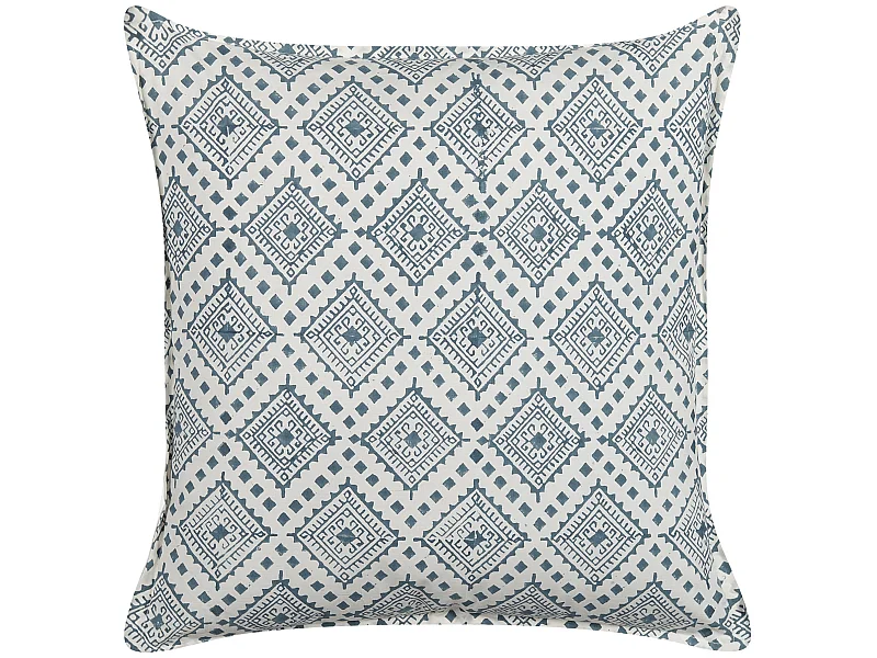 Cuscino decorativo CORDATA Cotone 45 x 45 cm Blu Trama orientale