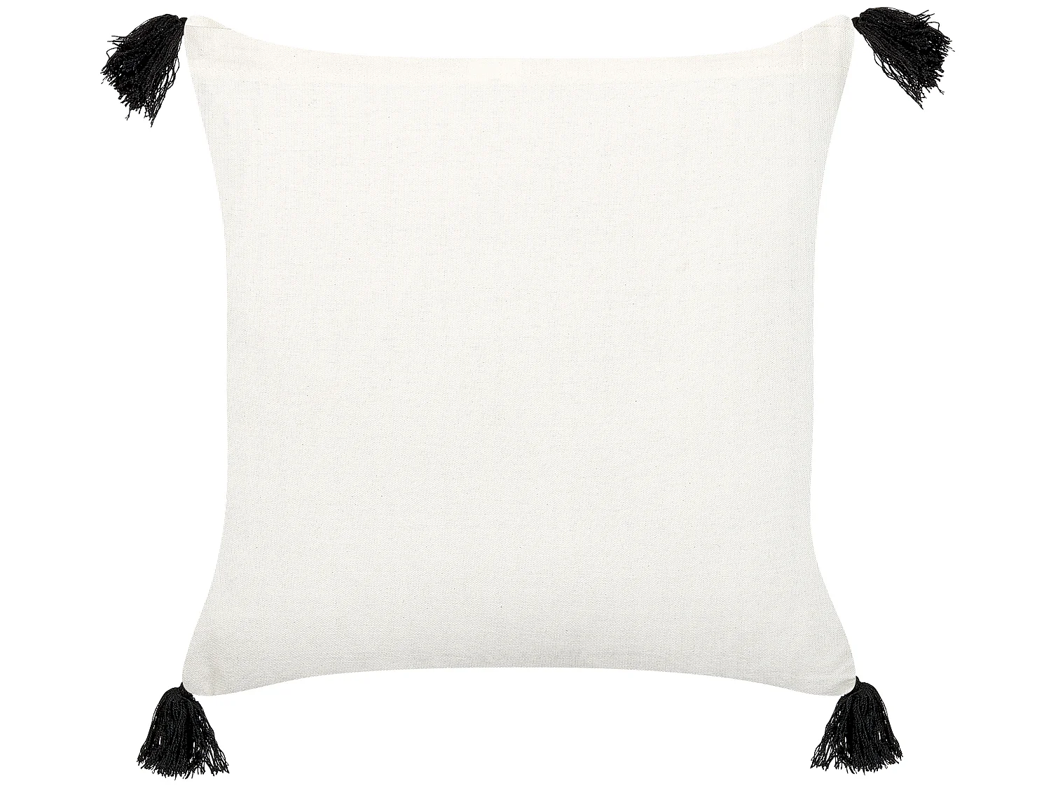 Conjunto de 2 almofadas decorativas MAYS Algodão 45 x 45 cm Branco Padrão geométrico