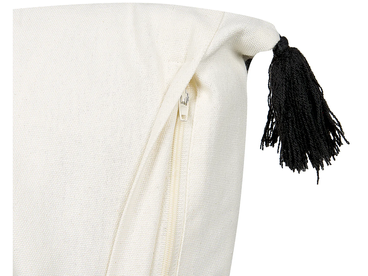 Conjunto de 2 almofadas decorativas MAYS Algodão 45 x 45 cm Branco Padrão geométrico