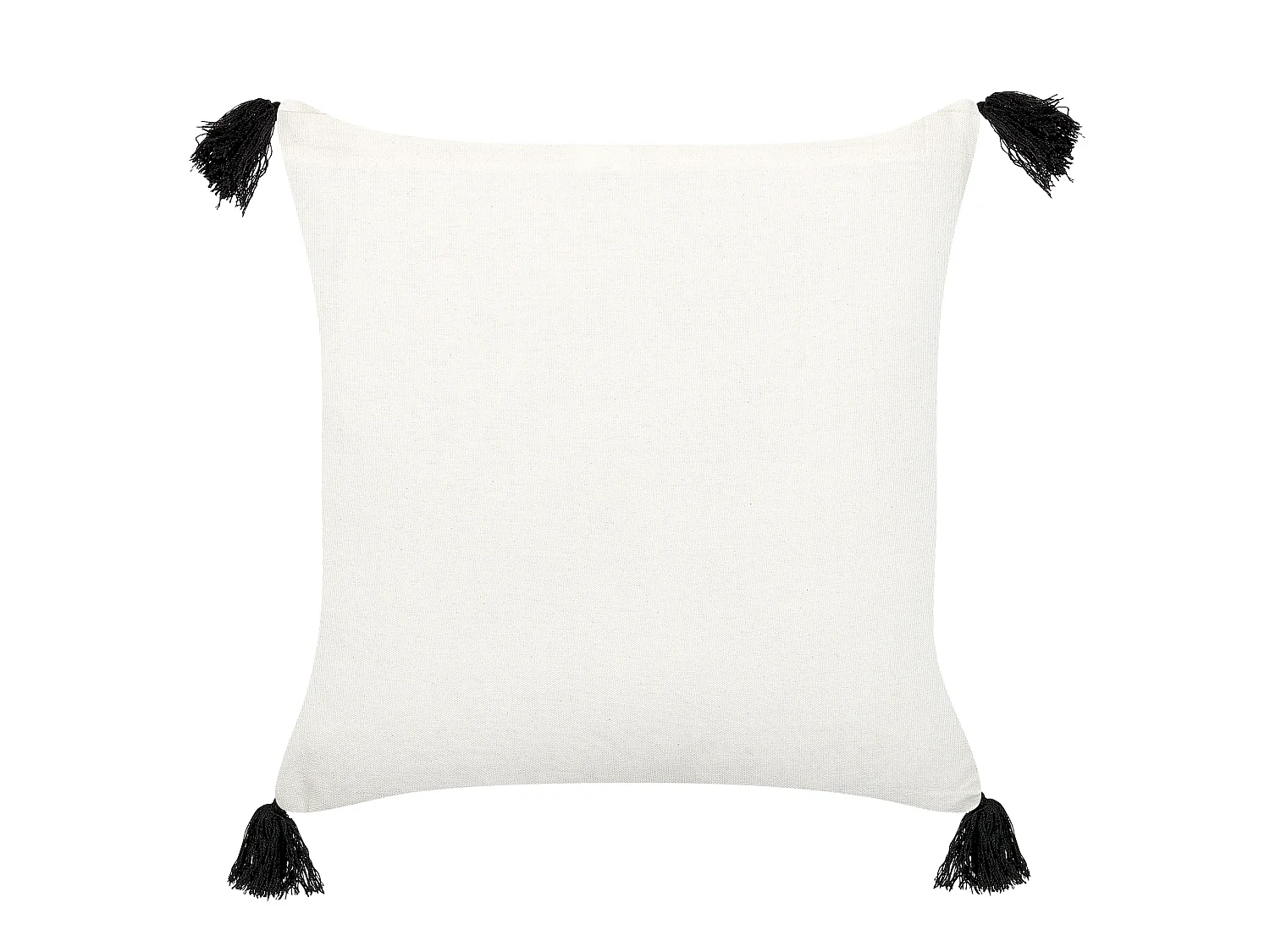 Set med 2 prydnadskuddar MAYS 45 x 45 cm Bomull Vit Geometriskt tryck