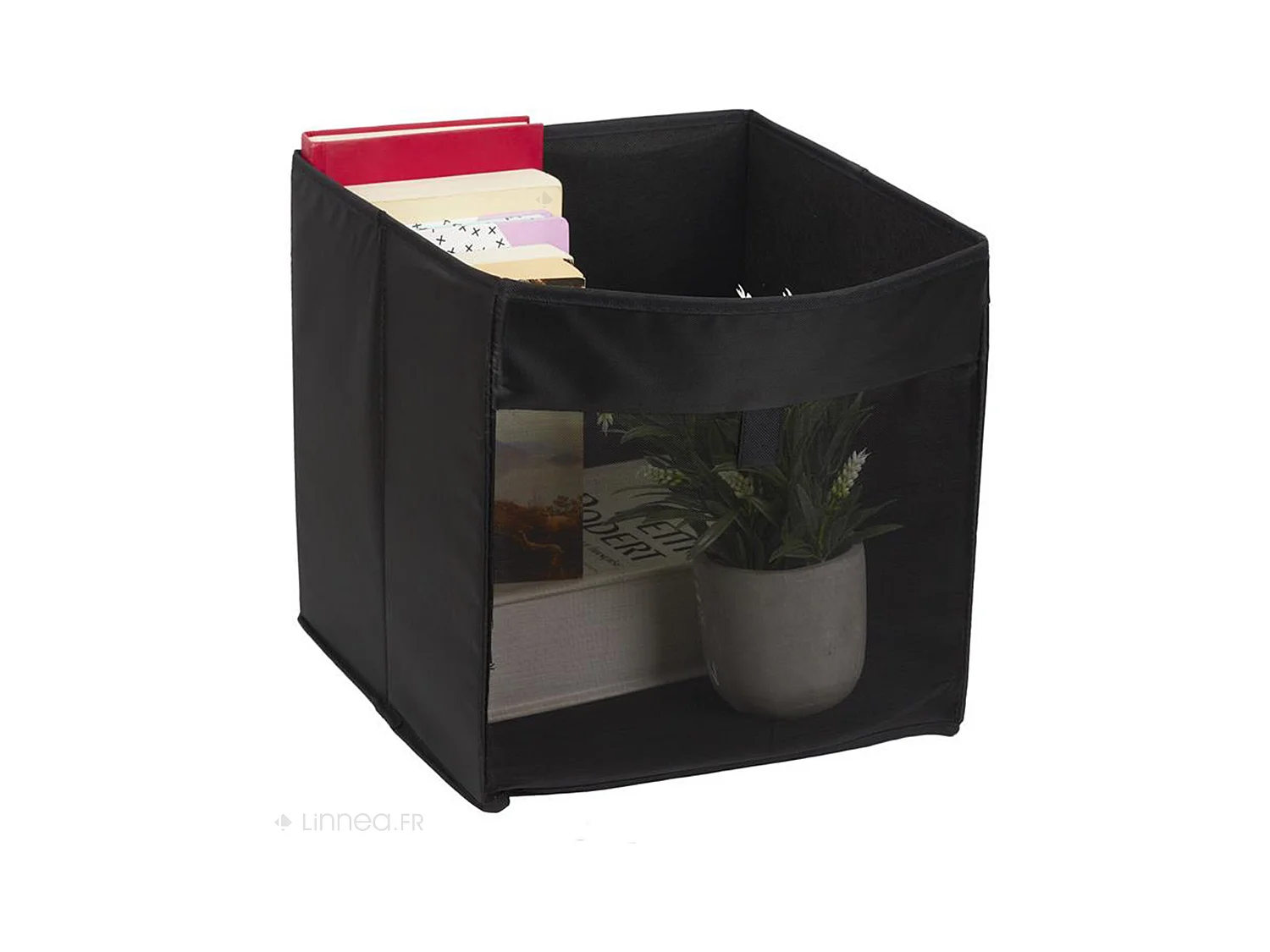 Cube de rangement 30x30x30 cm noir