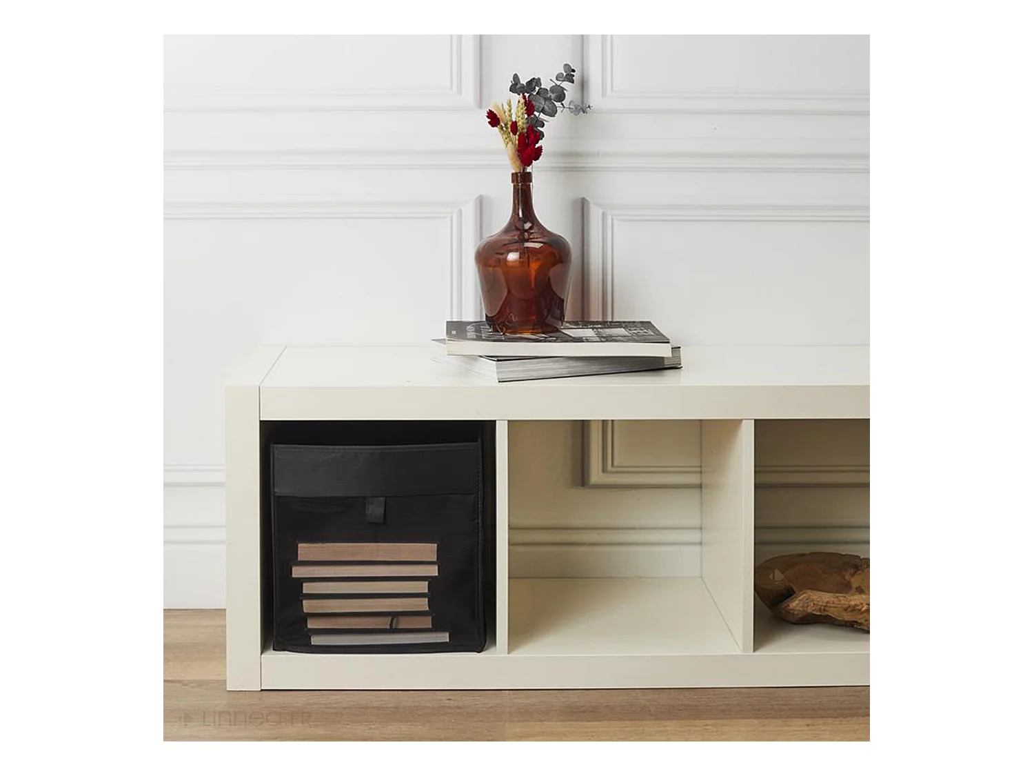 Cube de rangement 30x30x30 cm noir